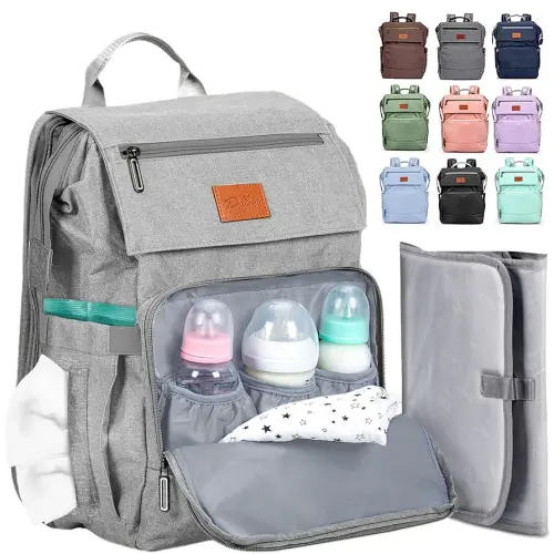 PILLANI Baby Diaper Bag Backpack - Large Bag for Boys & Girls - Diaper Backpack - Travel Diaper Bags w/Changing Pad, Baby Registry Search & Shower Gifts - Essentials Must Haves Newborn Stuff for Mom