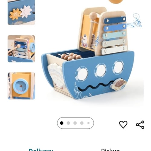 Amazon.com: Promise Babe 5-in-1 Baby Wooden Activity Cube, Sea Ocean Montessori Toddler Toys for 1+ Year Old Boys Girls Gifts, Educational Learning Boat Toys for 1st Birthday Gifts for Kids : Toys & Games