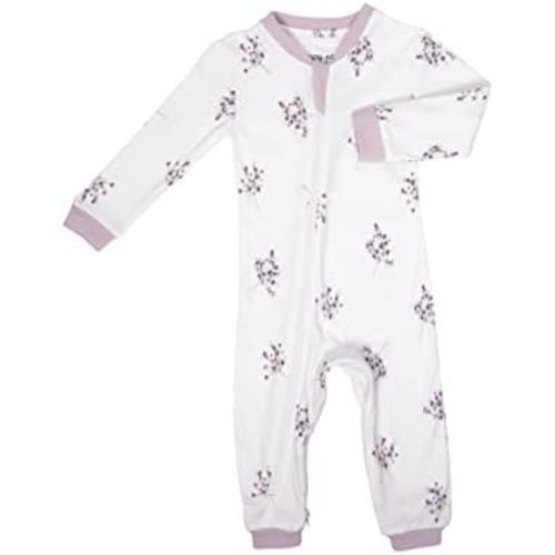 zippyjamz Organic Zipper Onesies Footless Sleeper Baby Pajamas with Inseam Zipper