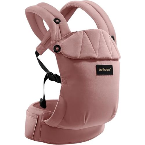 Baby Carrier Newborn to Toddler 7-45 lbs with Natural Material, Ergonomic Design,Versatile and Adjustable,Hands Free for Moms&Dads,Pink