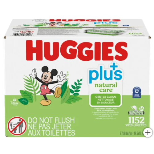 Huggies Natural Care Plus Wipes, 16-pack of 72