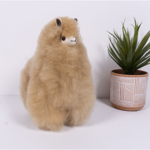 Handmade Llama Plush , Made with Alpaca Fur