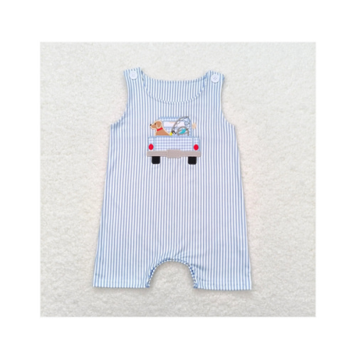 Embroidered Fishing Puppy Romper – Little Southern Brand