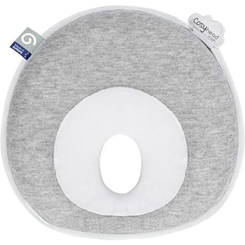 Babymoov Cosyhead Fresh Headrest, Gray and White – Soft Cotton Support for Baby Bouncers, Strollers & Car Seats