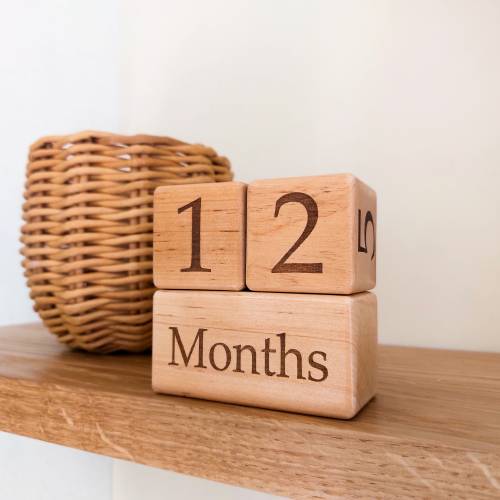 Baby Milestone Wooden Blocks