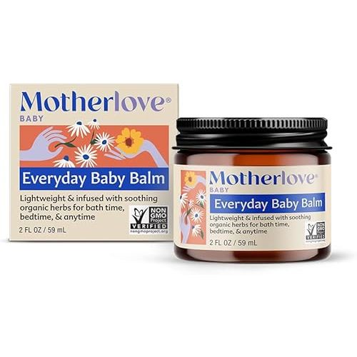 Motherlove Everyday Baby Balm (2oz) Plant-Based, All-Natural Baby Essential for Newborns, Infants, & Toddlers—Moisturizing Herbal Salve w/Calming Chamomile—Non-GMO, Organic Herbs, Cruelty-Free