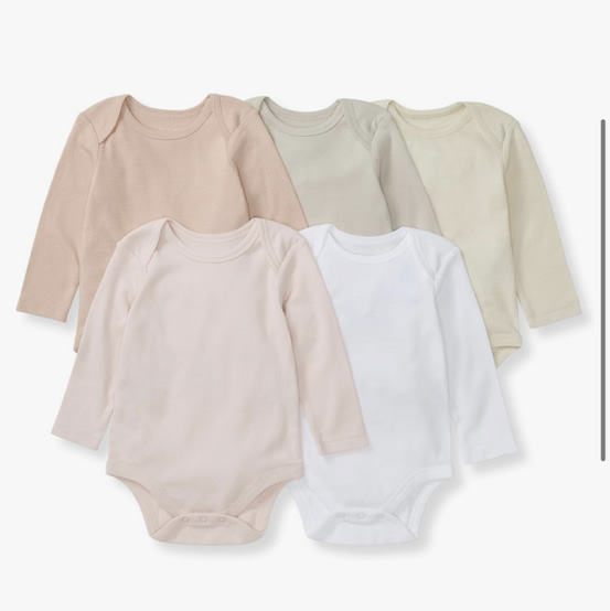 Burt's Bees Baby Bodysuits, Short Sleeve and Long Sleeve One-Pieces, 100% Organic Cotton