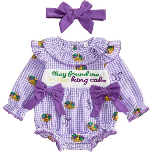 Baby Girl Duck Outfits Bow Ruffle Romper