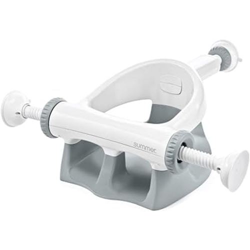 Summer Infant My Bath Seat for Sit-Up Baby Bathing, Sure & Secure Suction Cups, Backrest for Assisted Sitting, Easy Setup & Storage, Gray