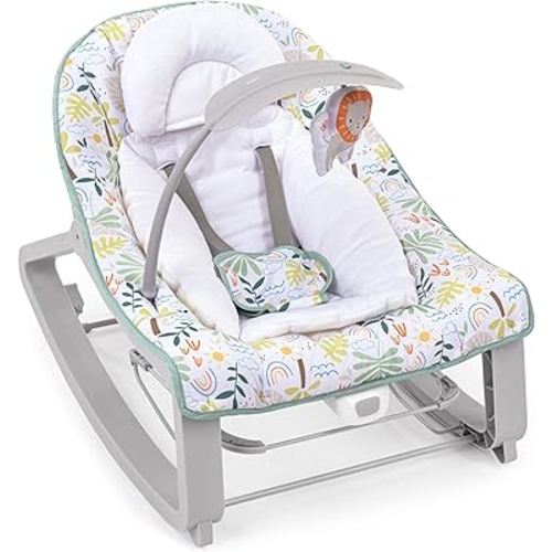 Ingenuity Keep Cozy 3-in-1 Grow with Me Vibrating Baby Bouncer Seat & Infant to Toddler Rocker, Vibrations & Toy Bar, 0-30 Months Up to 40 lbs (Madi)
