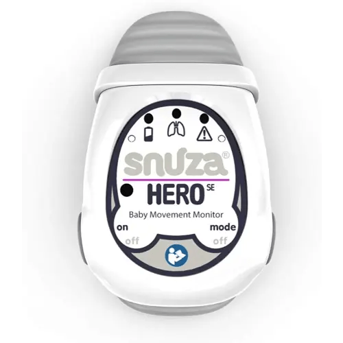 SNUZA Hero - Portable, Wearable Baby Abdominal Movement Monitor with Vibration and Alarm. - Newly Upgraded - Safer Sleeping for Infants.