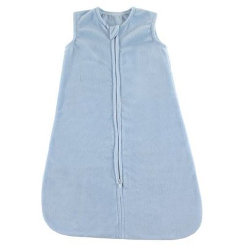 Hudson Baby Infant Boys Plush Sleeping Bag, Sack, Blanket, Solid Light Blue Fleece, 18-24 Months