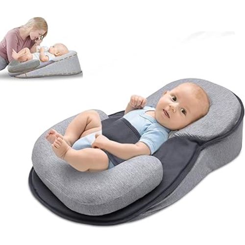 Nursing Pillow for Newborn Support Pillow Baby Reflux Breastfeeding Nursing Pillow, Bottle Feeding, Clean and Hygienic Odor Resistant (Gray)