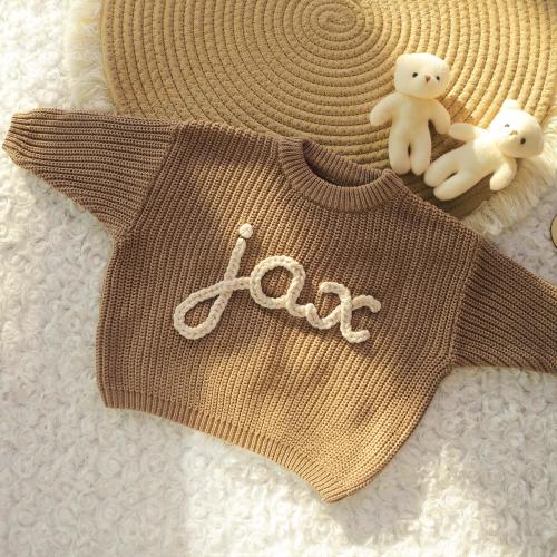 Baby Sweater with Name, Personalized Baby Name Sweater, Newborn Name Sweater, Hand Embroidered Name Sweater, Baby Shower Gift, Newborn Gifts