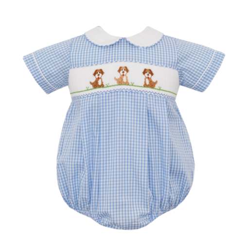 Anavini Puppies Boy's Bubble Blue Gingham 505BB-VS25