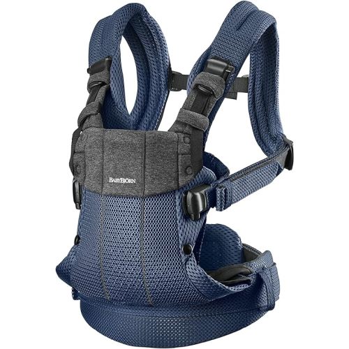 BabyBjörn Baby Carrier Harmony, Navy Blue, 3D Mesh | 3-in-1 Ergonomic Baby Carrier; Newborn, Facing-in, Outward-Facing, and Back Carrying Positions Supported (7-40 lbs), Newborn to Toddler