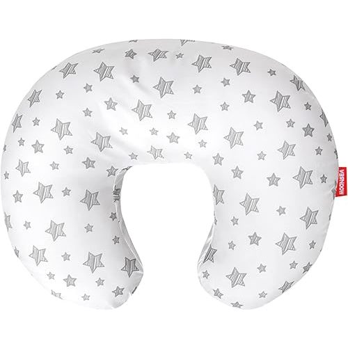 Nursing Pillow Cover for Baby Snug Fits Boppy Nursing Pillows, Super Soft, for Breastfeeding Moms, White Star