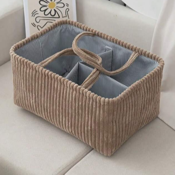 Large Capacity Diaper Bag With Compartments, Mommy Organizer Bag For Diapers And Wet Wipes (Random Inner Fabric Color)
