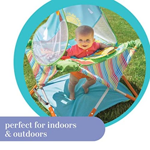 Summer-Pop 'N Jump Portable Baby Activity Center - Lightweight Baby Jumper with Toys and Canopy for Indoor and Outdoor Use - Outdoor Animals
