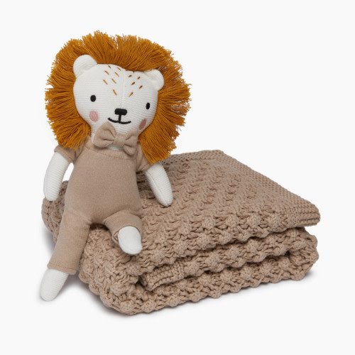 Loomsake 2-Piece Chunky Blanket Set - Linen, Os