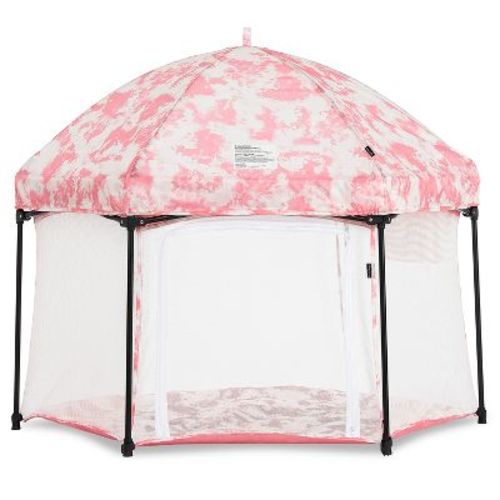 Dream On Me Onyx Playpen Set with Canopy,Blush Pink