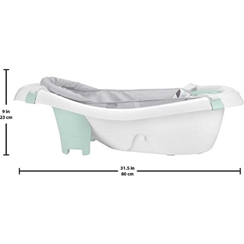 Fisher-Price Baby to Toddler Bath 4-in-1 Sling ‘n Seat Tub with Removable Infant Support and 2 Toys, Climbing Leaves