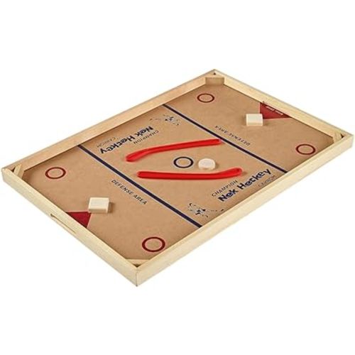 Carrom Champion Nok Hockey Game (Standard Size) — Wooden Board Games for Adults & Children — Indoor and Outdoor Games for Family — Sports Board Games