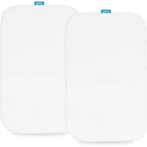 100% Cotton Bassinet Sheets Compatible with Baby Delight Beside Me Dreamer Bassinet, 2 Pack, Ultra Soft Bassinet Sheet for Baby, White