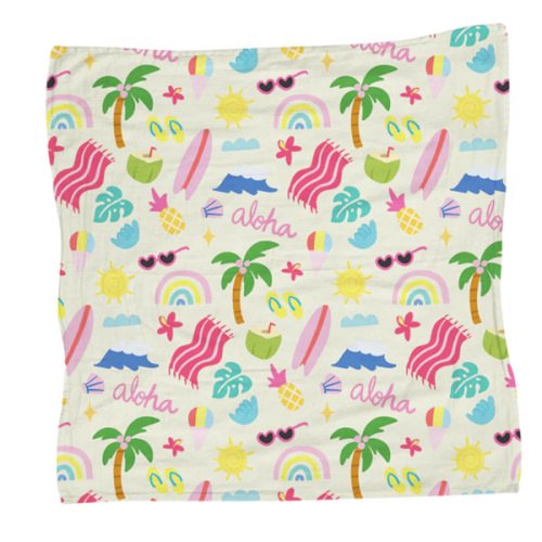 47in Golden Days Muslin Blanket