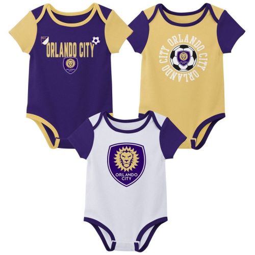 MLS Orlando City SC Infant Boys' 3pk Bodysuit - 6-9M