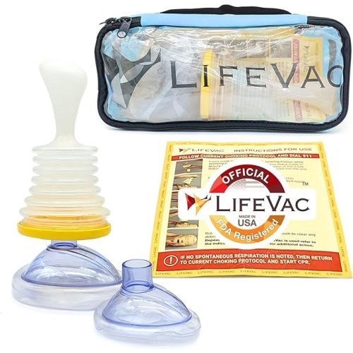 LifeVac Blue Travel Kit - Choking Rescue Device, Portable Suction First Aid Kit for Kids and Adults, Airway Suction Device for Children