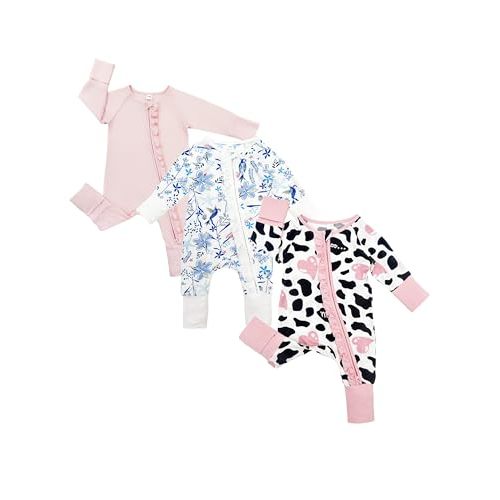 Bow Dream Baby Girl Clothing Footies Bamboo Rayon Baby Girl Clothes Baby Romper Jumpsuit Newborn-24 Months