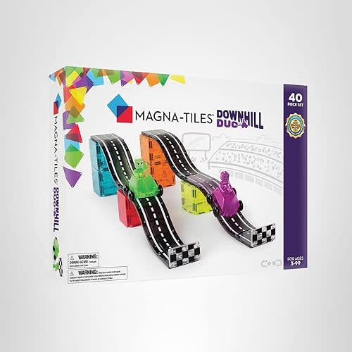 MAGNA-TILES Downhill Duo 40-Piece Magnetic Construction Set, The Original Magnetic Building Brand