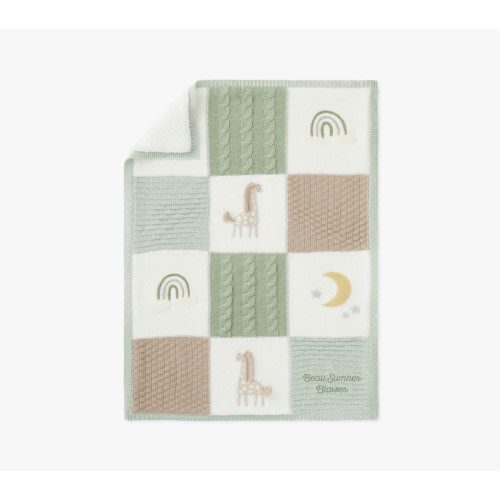 Giraffe Patchwork Heirloom Baby Blanket | Pottery Barn Kids