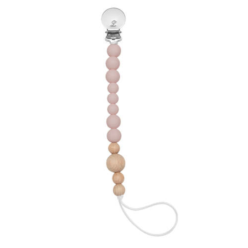 Pacifier Clip - Color Block - Dusty Rose