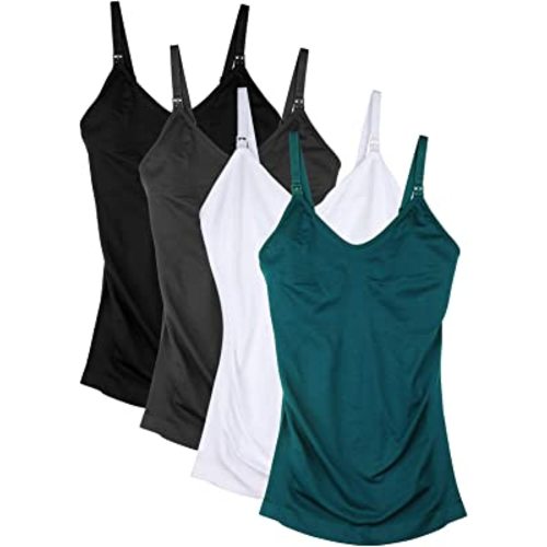 Womens Maternity Nursing Tank Cami for Breastfeeding with Adjustable Straps