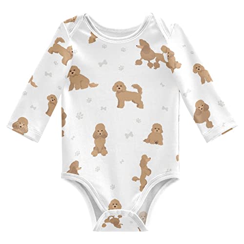 vvfelixl Baby Bodysuits Black Pug White Long Sleeve Cotton Baby Clothes For Boys Girls 0-24 Months