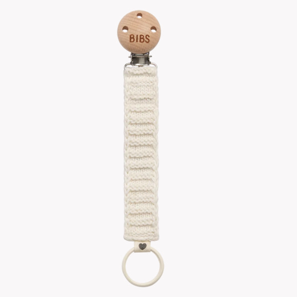 BIBS Knitted Pacifier Clip - Ivory | Functional & Stylish – Bibsworld store US