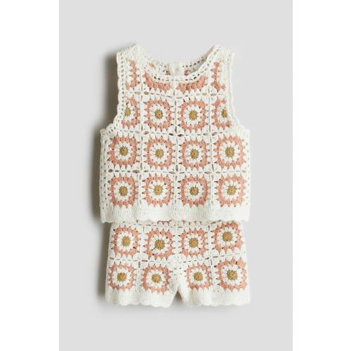 H&M | 2-PIECE CROCHETED COTTON SET