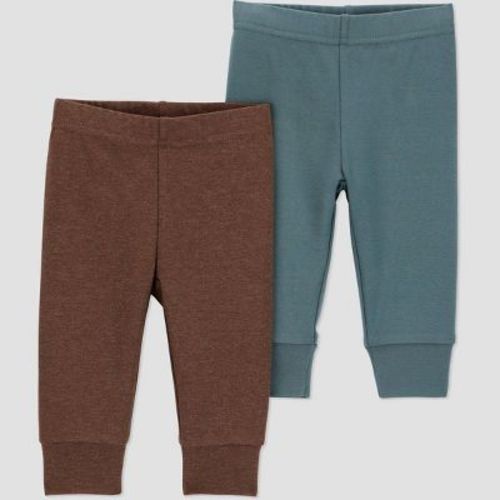 Carter's Just One You® Baby Boys' 2pk Pants - Brown/Green Newborn