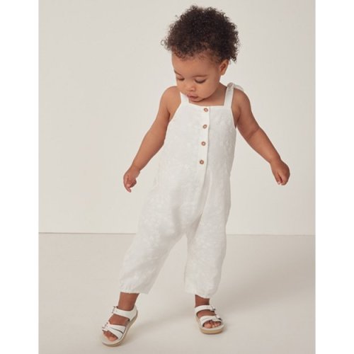 Broderie Tie Shoulder Romper (0–18mths)