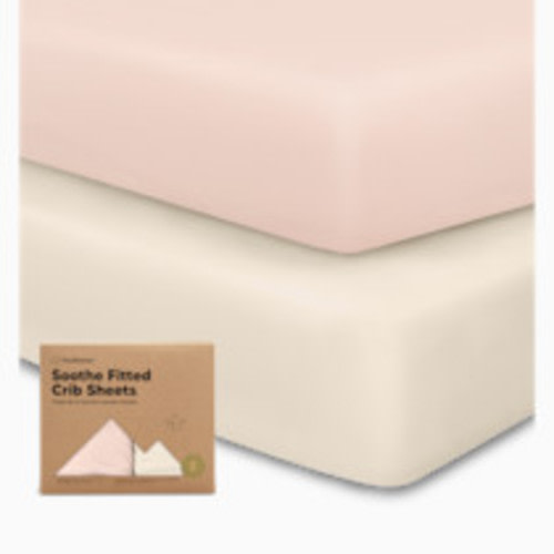 KeaBabies Soothe Fitted Crib Sheets - Cameo, 2