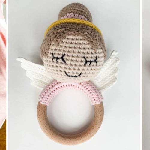 Guardian Angel Rattle (Girl) – Lily and Lamb
