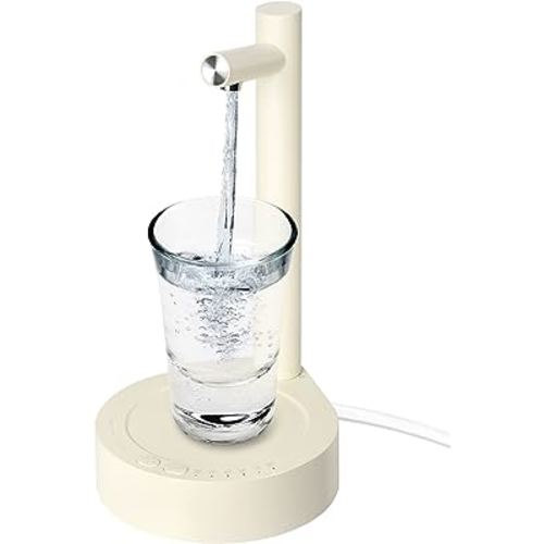 Desktop Water Bottle Dispenser, Keweis Portable Electric Water Bottle Pump Countertop for 5 Gallon & Universal Bottles, USB Charging Automatic Water Jug Dispenser for Bedside, Home, Office, Outdoor
