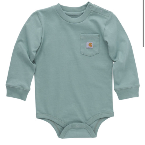 Carhartt Infant Boys' Solid Pocket Long Sleeve Onesie | Boot Barn