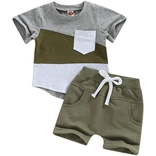 Mubineo Infant Toddler Baby Boy Summer T Shirt Shorts Outfits Short Sleeve Tee Tops Clothes Set