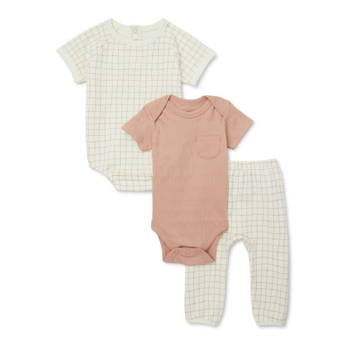 easy-peasy Baby Bodysuits and Jogger Outfit Set, 3-Piece, Size 3-6 Months