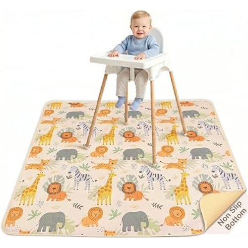 Basumee Splat Mat for Under High Chair, Waterproof & Mess-Proof Floor Mat