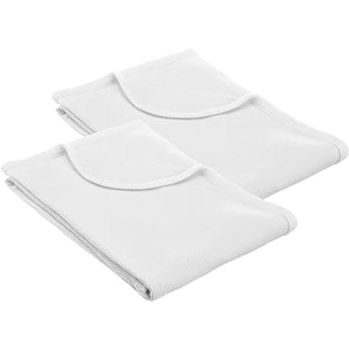 American Baby Company 100% Cotton Thermal Waffle Swaddle Blanket, Soft, Breathable & Stretchy, White, 2 Pack, 30" x 40" for Boys and Girls, Perfect for Swaddling, Travel and Gifting