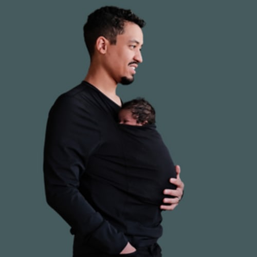 Lalabu Dad Shirt | Original Babywearing T-Shirt with Kangaroo Pouch | Baby Wrap Carrier for Newborns & Infants | Baby Wrap Carrier for Newborns | Essential for new Dads